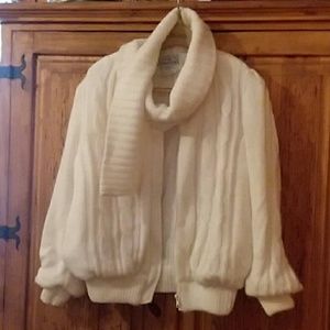 Vintage Chill Chasers sweater with attached scarf